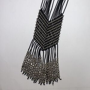 Boho style rope statement necklace